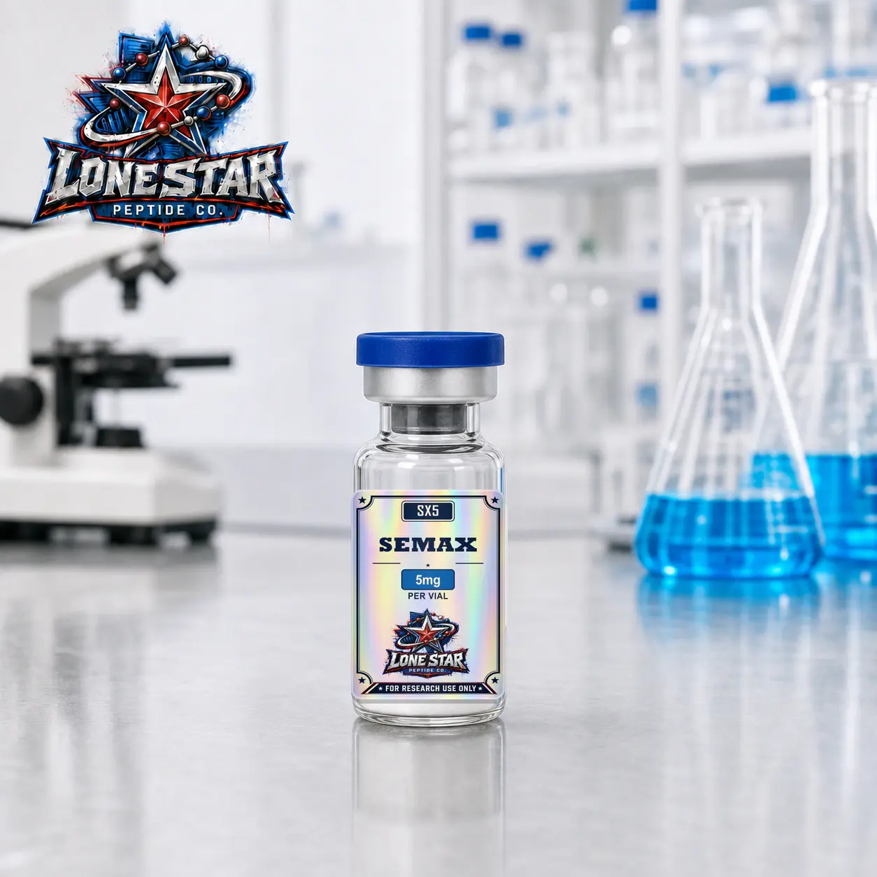 Semax — 5 mg Lone Star Peptide Co. vial